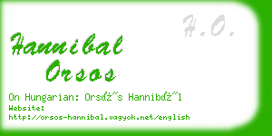 hannibal orsos business card